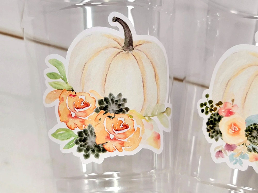 FALL PUMPKIN PARTY Cups - Fall Cups Pumpkin Cups Little Pumpkin First Birthday Decorations Little Pumpkin Party Decorations Fall Baby Shower