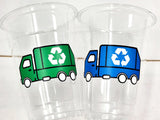 GARBAGE TRUCK PARTY Cups - Garbage Truck Treat Cups Garbage Truck Party Favors Garbage Truck Birthday Favors Trash Garbage Birthday