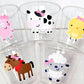 GIRL FARM PARTY Cups - Girl Farm Cups Farm Animal Cups Farm First Birthday Farm Baby Shower Barnyard Party Farm Birthday Decorations Farm