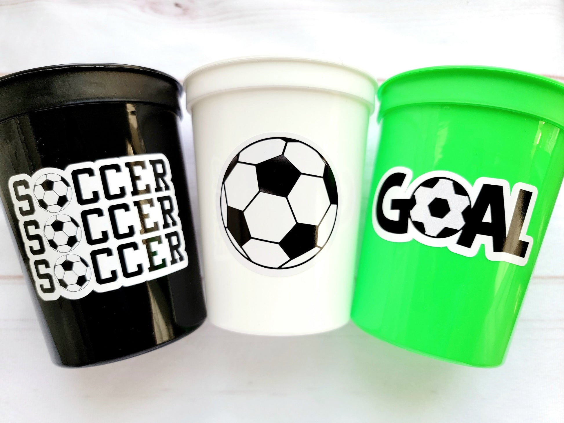 SOCCER PARTY CUPS - Soccer Party Cups Soccer Birthday Soccer Party Soccer Decorations Soccer Party Supplies Soccer Birthday Party Soccer