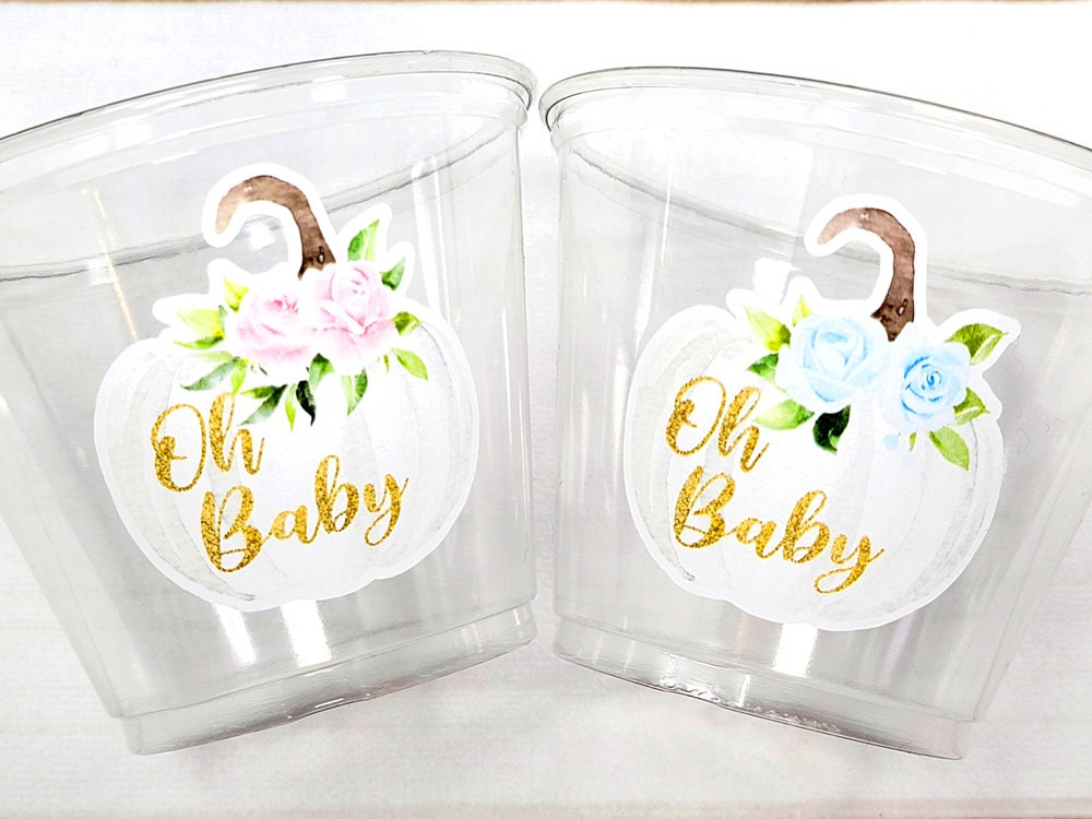 LITTLE PUMPKIN PARTY cups Oh Baby Pumpkin Party Cups Little Pumpkin Oh Baby First Birthday Decoration Little Pumpkin Party Fall Baby Shower