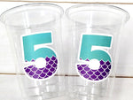 MERMAID PARTY CUPS - Mermaid Birthday Cups Mermaid Party Cups Mermaid Party Decorations Mermaid Party Favors Mermaid Mermaid Party Decor