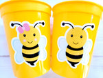BUMBLE BEE PARTY Cups - Bumble Bee Cups Bumble Bee Baby Shower Bumble Bee Birthday Bumble Bee Decorations Bumble Bee Party Supplies
