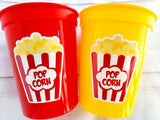 POPCORN PARTY CUPS - Popcorn Birthday Party Cups Movie Party Favors Popcorn Party favors Movie party Supplies Cinema Pink Popcorn Movie Cups