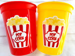 POPCORN PARTY CUPS - Popcorn Birthday Party Cups Movie Party Favors Popcorn Party favors Movie party Supplies Cinema Pink Popcorn Movie Cups