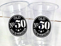 50th PARTY CUPS - 50 and Fabulous 50th Birthday Party 50th Birthday Favors 50th Party Cups 50th Party Decorations 1972 Birthday Party Cups