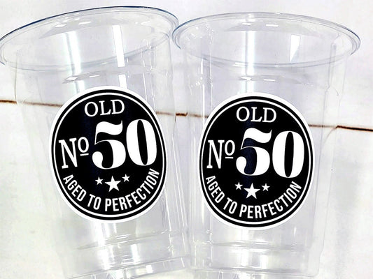 50th PARTY CUPS - 50 and Fabulous 50th Birthday Party 50th Birthday Favors 50th Party Cups 50th Party Decorations 1975 Birthday Party Cups