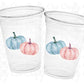GENDER REVEAL PUMPKIN Party Cups Gender Reveal Baby Shower He or She Cup Pink and Blue Gender Reveal Decoration Little Pumpkin Gender Reveal