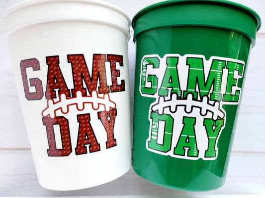 FOOTBALL PARTY CUPS - Football Birthday Cups Football Cups Football Favors Football Party Sports Party Cups Sports Birthday Football Favors