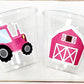 GIRL FARM PARTY Cups - Tractor Party Cups Farm Barn Cups Farm First Birthday Farm Baby Shower Barnyard Party Farm Birthday Decorations Farm