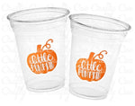 PINK PUMPKIN PARTY Cups - Pink Pumpkin Party Pink and Gold Pumpkin Cups Little Pumpkin Fall Baby Shower Pink Pumpkin Little Pumpkin Cups