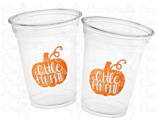 PINK PUMPKIN PARTY Cups - Pink Pumpkin Party Pink and Gold Pumpkin Cups Little Pumpkin Fall Baby Shower Pink Pumpkin Little Pumpkin Cups