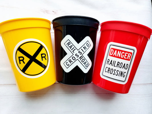 Train Cups, Train Party Favors, Train Birthday Favors, Train Party Cups, Train Birthday Decorations, Train Party Supplies