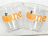 PUMPKIN PARTY CUPS - Little Pumpkin First Birthday Decoration Little Pumpkin Party Fall Baby Shower Fall Party Cups Thanksgiving Cups Little
