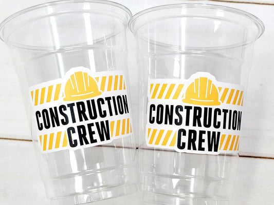 CONSTRUCTION PARTY CUPS - Dig In Party Cups Construction Truck Cups Construction Birthday Construction Party Construction Decorations