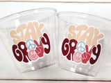 70S PARTY CUPS -70's Birthday Cups 70's Party Cups 70s Decorations 70's Birthday Party 70s Birthday Party Decorations Hippy Two Groovy Cups