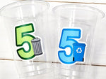 GARBAGE TRUCK PARTY Cups - Garbage Truck Treat Cups Garbage Truck Party Favors Garbage Truck Birthday Favors Trash Garbage Birthday