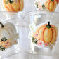 FALL PUMPKIN PARTY - Disposable Fall Pumpkin Party Little Pumpkin Fall Baby Shower Pink Pumpkin Fall Baby shower White Pumpkin Party Cups