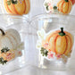 FALL PUMPKIN PARTY - Disposable Fall Pumpkin Party Little Pumpkin Fall Baby Shower Pink Pumpkin Fall Baby shower White Pumpkin Party Cups