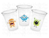 MONSTER PARTY CUPS - Monster Cups Little Monster First Birthday Decoration Little Monster Party Monster Cups Monster Birthday Decorations