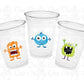 MONSTER PARTY CUPS - Monster Cups Little Monster First Birthday Decoration Little Monster Party Monster Cups Monster Birthday Decorations