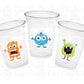 MONSTER PARTY CUPS - Monster Cups Little Monster First Birthday Decoration Little Monster Party Monster Cups Monster Birthday Decorations