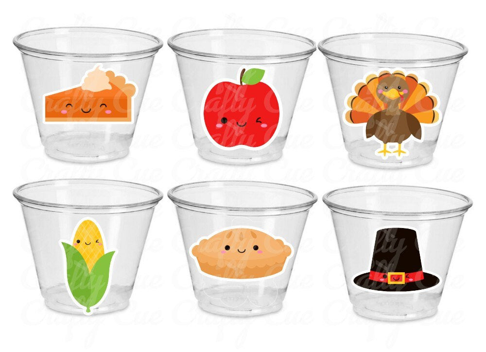 THANKSGIVING PARTY CUPS - Fall Party Cups Turkey Party Cups Little Turkey Turkey Cups Thanksgiving Cups Thanksgiving Decoration Fall Party