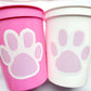 Paw Print Party Cups, Puppy Party Cups, Dog Party Cups, Dog Birthday Party Decorations, Puppy Birthday Party Supplies, Pink Paw Print Cups