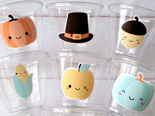 THANKSGIVING PARTY CUPS -Turkey Party Cups Thanksgiving Cups For Kids Turkey Kids Thanksgiving Cups Thanksgiving Party Favors Pumpkin Cups