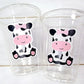 COW PARTY CUPS - Cow Cups Cow Birthday Cups Farm Animal Cups Cow Party Favors Farm Cow Baby Shower Cow First Birthday Cow Party Decorations