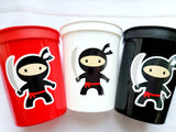 NINJA PARTY CUPS - Ninja Cups Ninja Birthday Party Ninja Party Decorations Ninja Party Supplies Ninja Treat Cups Ninja Party Favors Karate