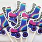 Roller Skate Cupcake Toppers - 80's party, 80's Cupcake Toppers, Birthday party, Colorful Roller Skate Cupcake Toppers (311171121A)