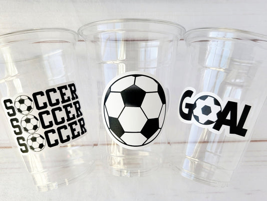 SOCCER PARTY CUPS - Soccer Party Cups Soccer Birthday Soccer Party Soccer Decorations Soccer Party Supplies Soccer Birthday Party Soccer