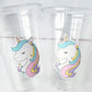 UNICORN PARTY CUPS - Unicorn Cups Unicorn Birthday Unicorn Party Unicorn Party Favors Unicorn Decorations Unicorn Baby Shower Rainbow Cups
