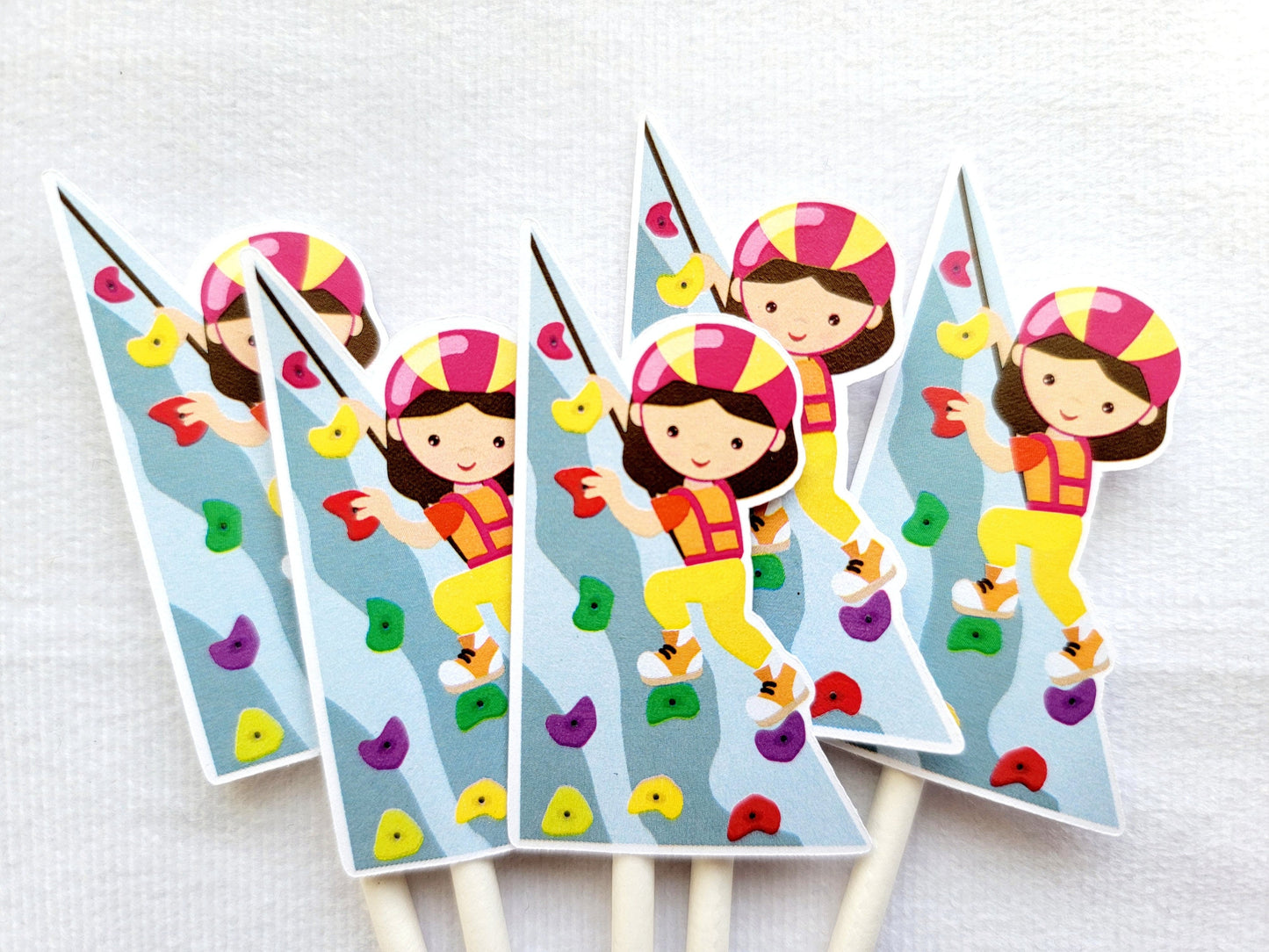 Rock Climbing Cupcake Toppers, Rock Climbing Birthday, Rock Climbing Party, Rock Climbing Party Supplies, Rock Climbing Party Decorations