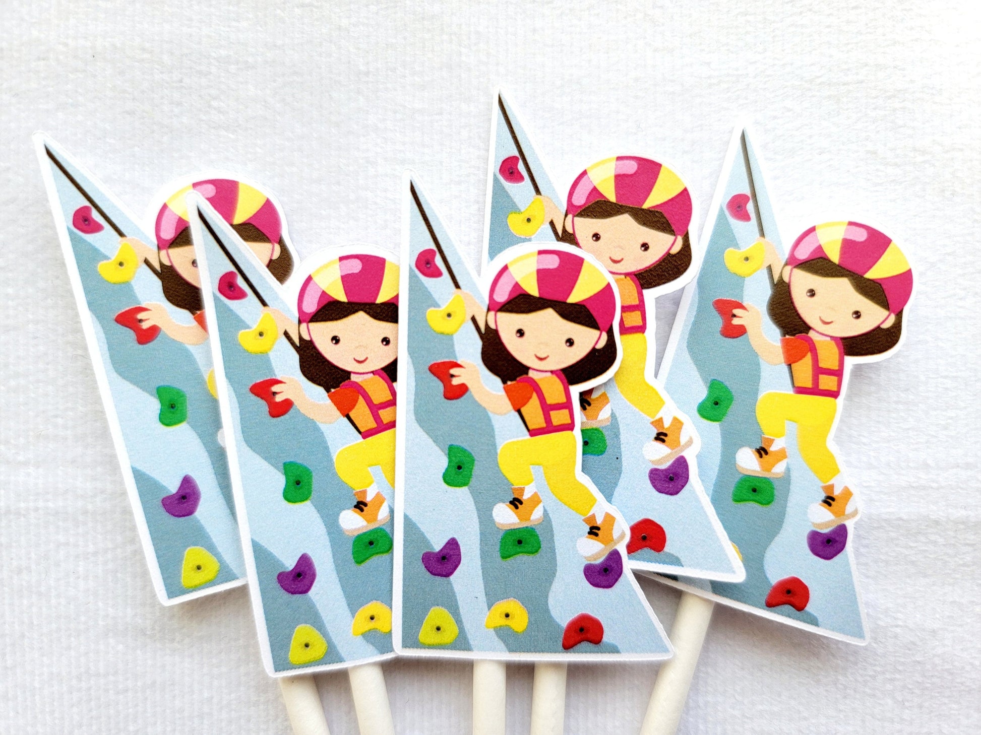 Rock Climbing Cupcake Toppers, Rock Climbing Birthday, Rock Climbing Party, Rock Climbing Party Supplies, Rock Climbing Party Decorations