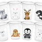 WINTER ARCTIC ANIMAL Party Cups - Disposable Winter Animal Cups Winter Baby Shower Winter Party Decorations Winter Wonderland Baby Shower