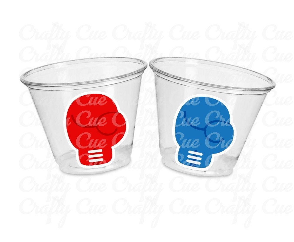BOXING PARTY CUPS - Boxing Birthday Party Boxing Party Favors Boxer Party Boxer Birthday Decorations Boxer Cups Boxing Cup Boxing Glove Cups