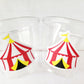 CIRCUS PARTY CUPS - Circus Birthday Cups Circus Party Favors Circus Tent Cups Circus Baby Shower Circus Birthday Circus Party Decorations