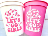 COWGIRL PARTY CUPS - Cowgirl Cups Cowgirl Party Decorations Cowgirl Bachelorette Party Cowgirl Hat Birthday Rodeo Party Cups Let's Go Girls