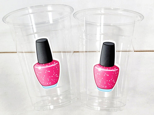 NAIL POLISH PARTY Cups - Spa Party Cups Spa Party Decorations Spa Party Supplies Spa Birthday Party Spa Day Spa Day Birthday Spa Parties