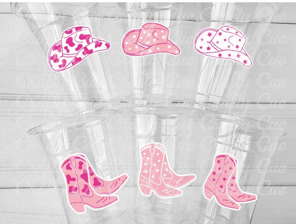 COWGIRL PARTY CUPS - Cowgirl Cups Cowgirl Party Decorations Cowgirl Baby Shower Decorations Baby Sprinkle Cowgirl Boots Birthday Decor Favor