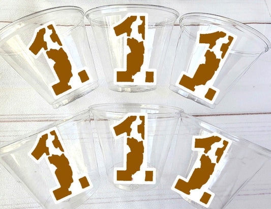 COW PARTY CUPS - Cow Cups Cow Birthday Cups Farm Animal Cups Cow Party Favors Farm Cow Baby Shower Cow First Birthday Cow Party Decorations