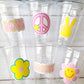 70'S PARTY CUPS - 70's Birthday Cups 70's Party Cups 70's Decorations 70's Birthday Party 70's Birthday Party Decorations Hippie Party Decor