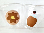 Pancake Party Cups, Pancake Treat Cups, Pancake Birthday, Pancake Party, Pancake Party Favors, Pancakes and Pajamas
