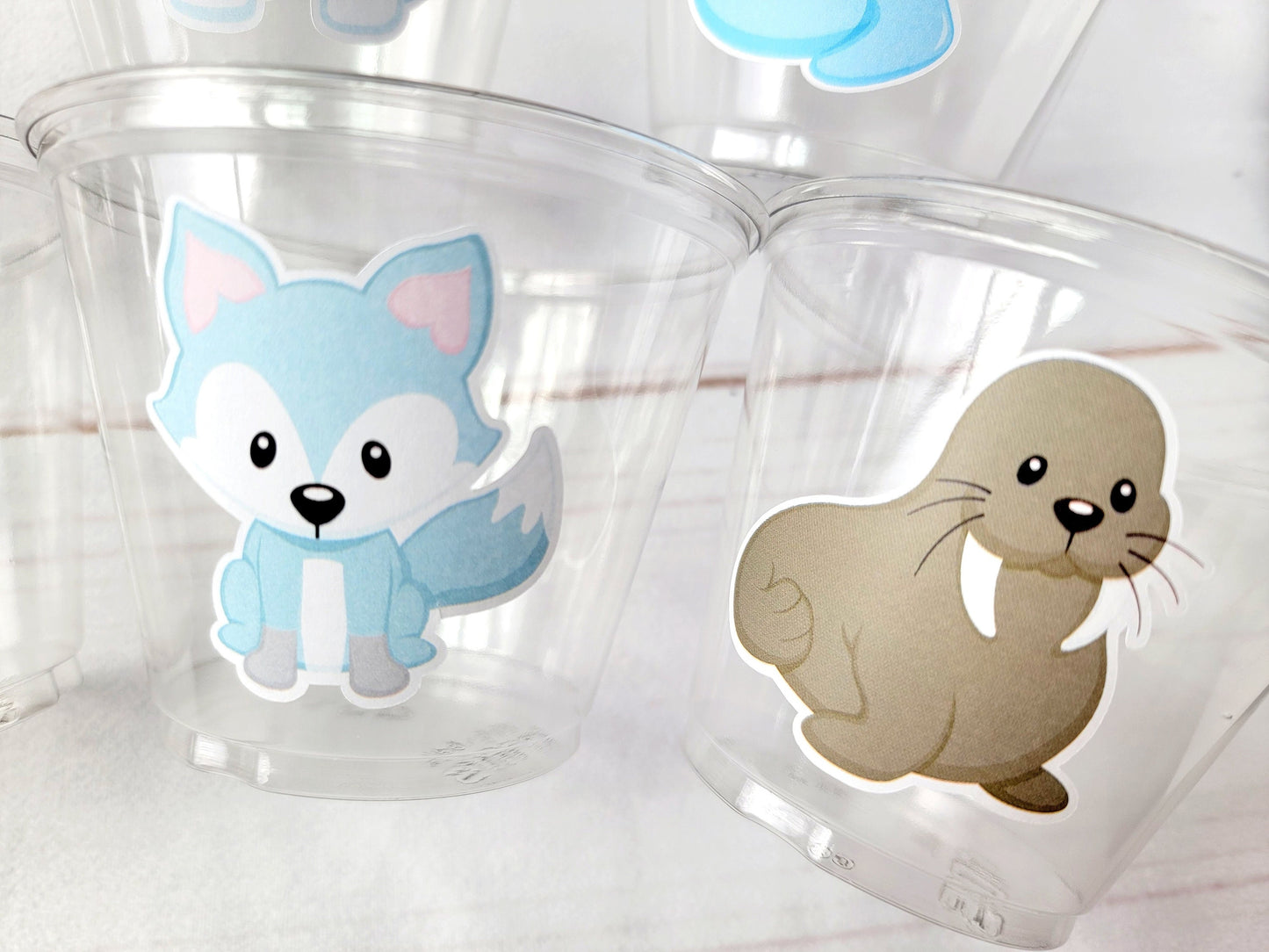 WINTER ARCTIC ANIMAL Party Cups - Disposable Winter Animal Cups Winter Baby Shower Winter Party Decorations Winter Wonderland Baby Shower
