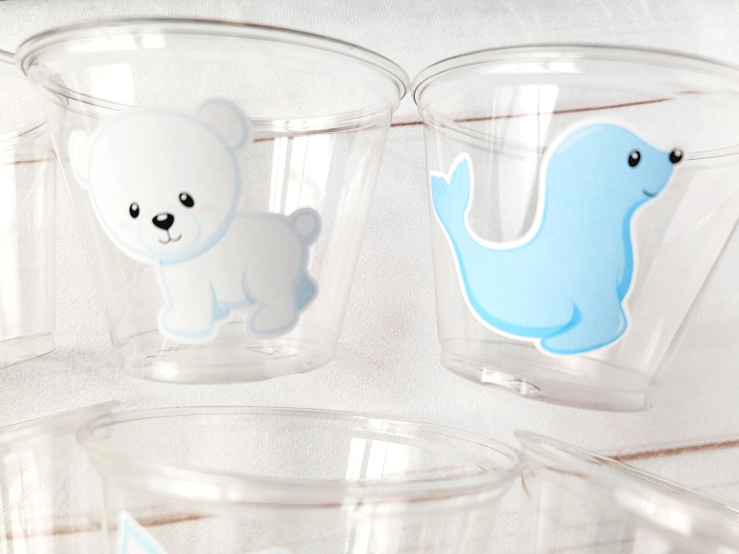 WINTER ARCTIC ANIMAL Party Cups - Disposable Winter Animal Cups Winter Baby Shower Winter Party Decorations Winter Wonderland Baby Shower