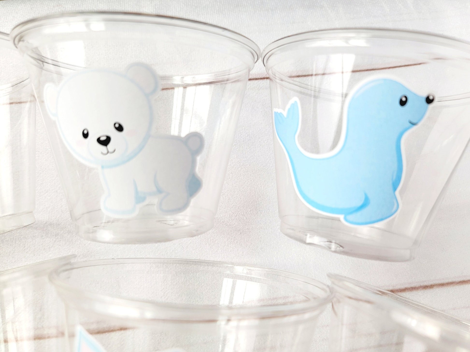 WINTER ARCTIC ANIMAL Party Cups - Disposable Winter Animal Cups Winter Baby Shower Winter Party Decorations Winter Wonderland Baby Shower