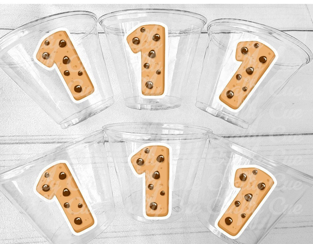 Cookie Party Cups Cookie Birthday Cup Cookie Party Decorations Cookie Party Supplies Cookie First Birthday Cookie Party Favors Cookies Milk