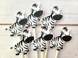 Zebra Cupcake Toppers, Jungle Cupcake Toppers